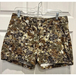 Natural Reflections Women's‎ Chino Shorts Sz 10 Camouflage Low Rise Cotton
